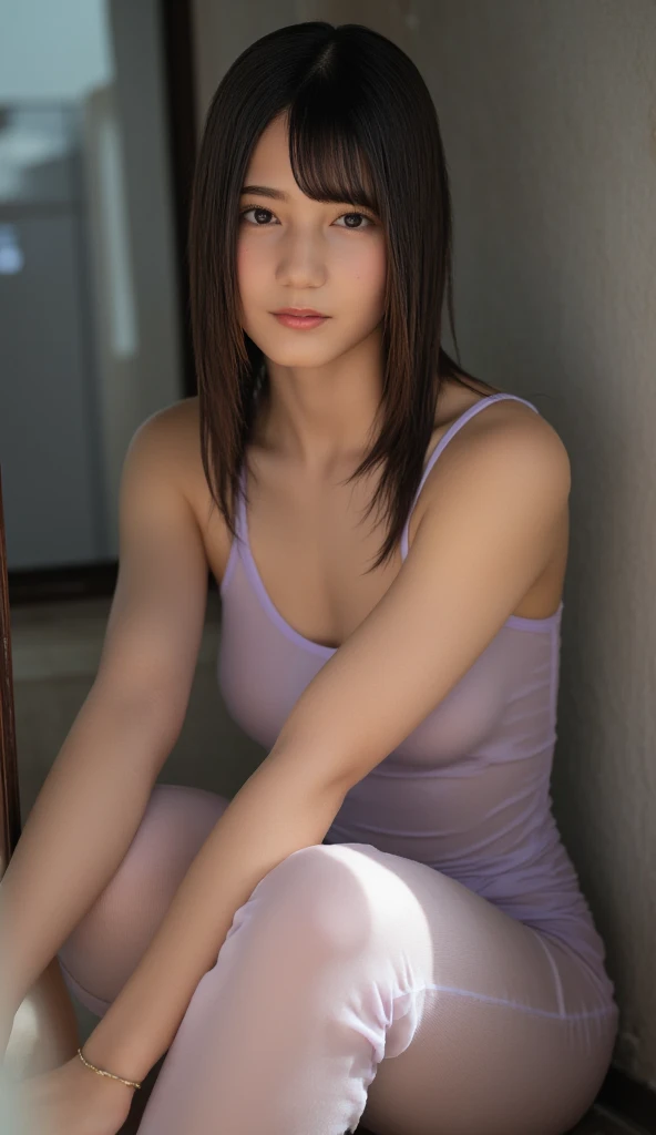 ((((((18-year-old))))))、(((beautiful girl)))、(((A beautiful woman)))、Beautiful woman、((Ultra-detailed face))、((Detailed lips))、((Detailed eyes))、((double eyelid))、(((Beautiful Face)))、(((Beautiful, well-shaped eyes)))、(((Beautiful, well-shaped lips)))、Very Short Hair、ponytail、Pixie cut、BREAK、、BREAK、((((((Wearing school uniform))))))、BREAK、8 heads、(((slender)))、(((Slim body)))、(((Thin body)))、(((Slim woman)))、(((Flat Chest:1.2)))、BREAK、Photographic quality、Natural light、(フォトRealistic:1.4)、(Highest quality:1.2)、(Ultra-high resolution:1.2)、、RAW Photos、Realistic、High Detail、Film Grain、Detail Skin、Symmetrical、Delicate skin、Real human skin、pores、Super detailed、Detailed、(masterpiece : 1.2)、Sharp Face、Small Face、Small face、Narrow shoulders、Small shoulders、Small shoulders幅、Slim shoulders、Narrow shoulders幅、((From the knee up))、Showing small breasts、(((She spreads her legs and shows her pussy)))、(((Leg spread)))、(arms behind back:1.0)、((((having sex))))、((Squirting))