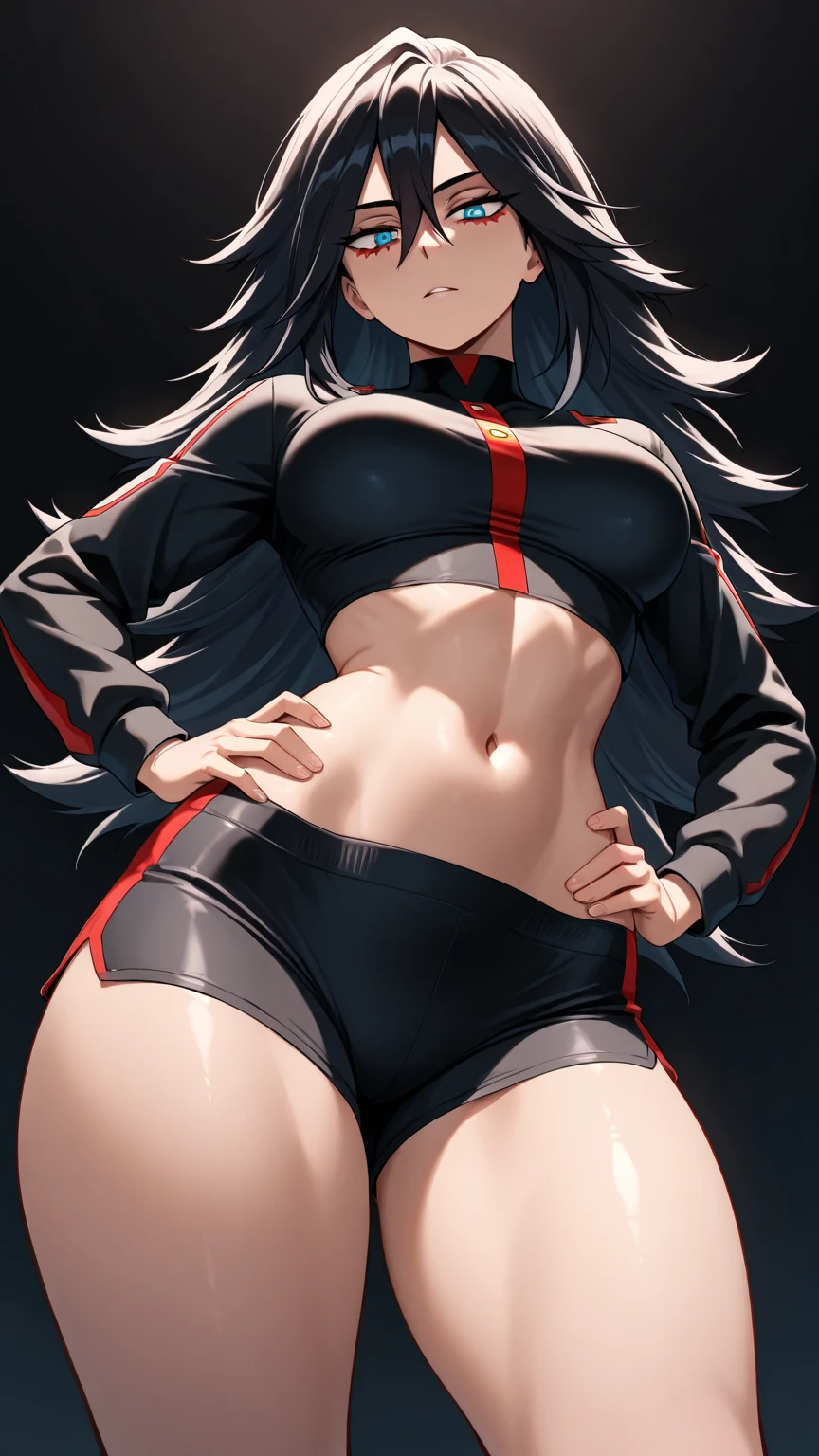 A female ninja is throwing shuriken。sexy