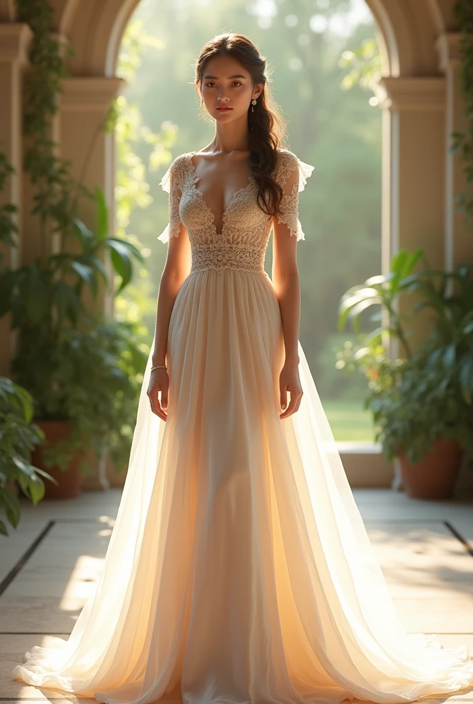 realistically,  against a yellow transparent veil curtain, into the fold,Sweet girl, happily dancing, in a white veil transparent , white with lace, dress, in an African-inspired style,  I can't think, she's officially beautiful, stylish art, joyful chaos, attractive lotus flower details, pastel lotus tones on the background, James Christensen, Valeria Docampo, Sara Kay, Nicky Beme, Maurice Sendak, Gila Elvgren style, high quality, bright colors, pensive, romantic, hyper-detailed, hyperrealistic, Unreal engine, masterpiece, Atmospheric, a high resolution, brightness, Contrast, 32K, высокий HDR, 500 pixels