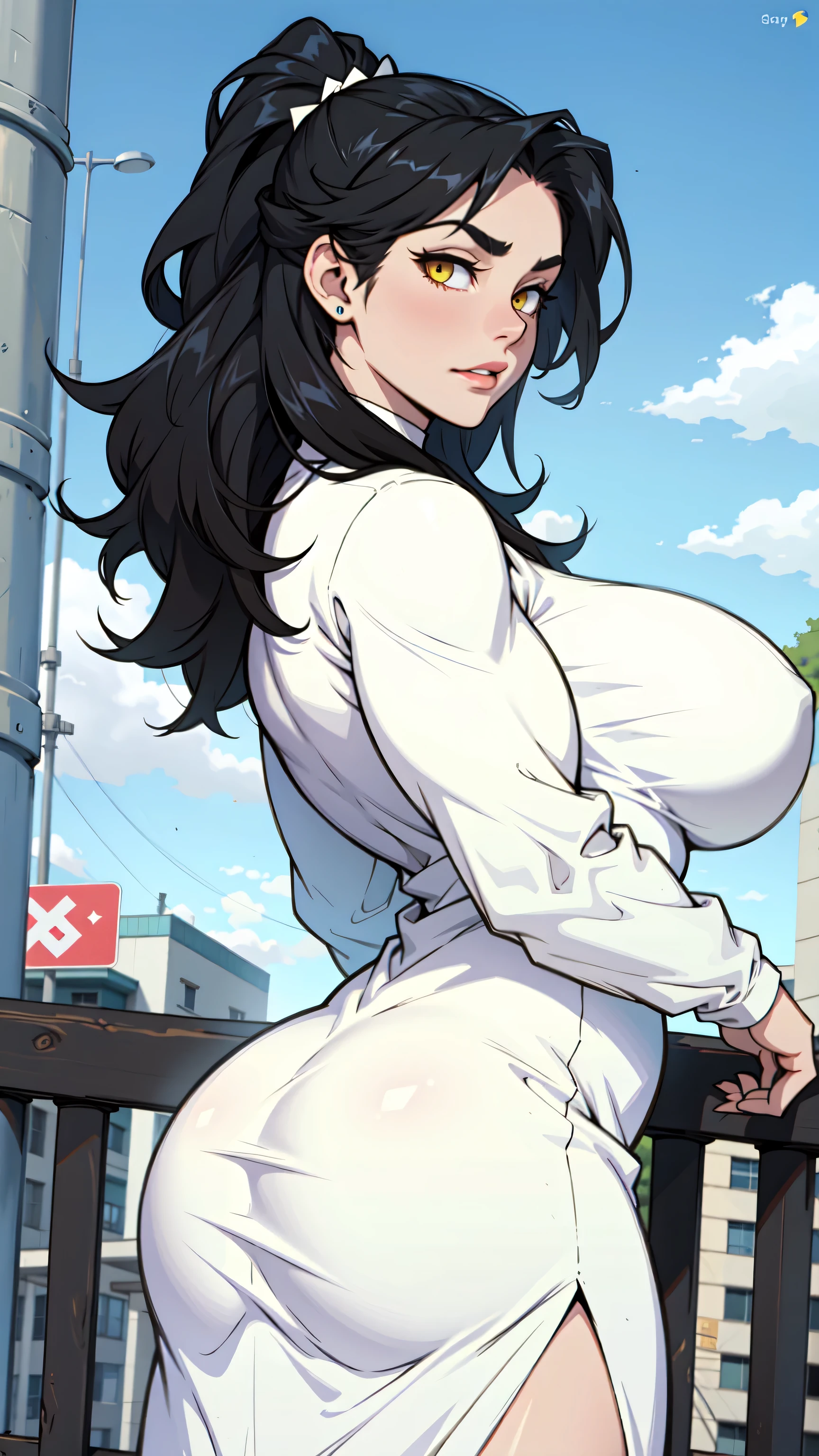 sad girl muscular muscular muscular breasts breasts breasts thick thick thick thick black hair yellow eyes pale skin pale skin thick thick thick leggings tight shirt long sleeve sweaty thick thick thick thick thick thick muscular simple background long and frown blushing angry thighs thighs thighs thighs waistup waist up