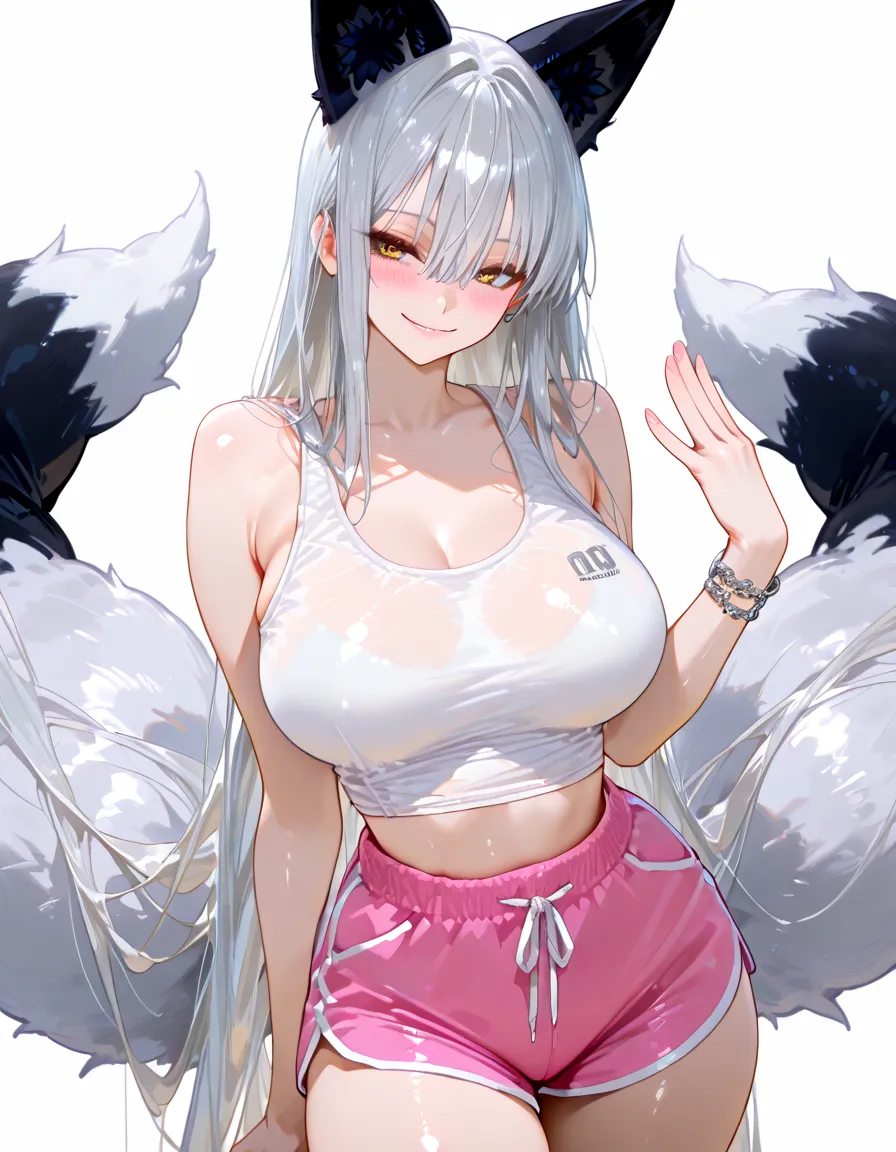 NSFW,masterpiece,Highest quality,High resolution,Super detailed,Shirakami Fubuki\(Hololive\),Gray Hair、One-sided braid、Ahoge、Earrings,Fox ears,Fox tail,Crop top shirt,Sleeveless,Embarrassed,blush,Expecting face,(Ecstasy face),(Adult Shop),(Underwear section),(Naughty shop),Cute pose,Date,(Seduce),(Middle-aged men),(Having sex),Insert your dick,Creampie,(Squirting),(rape),From the side