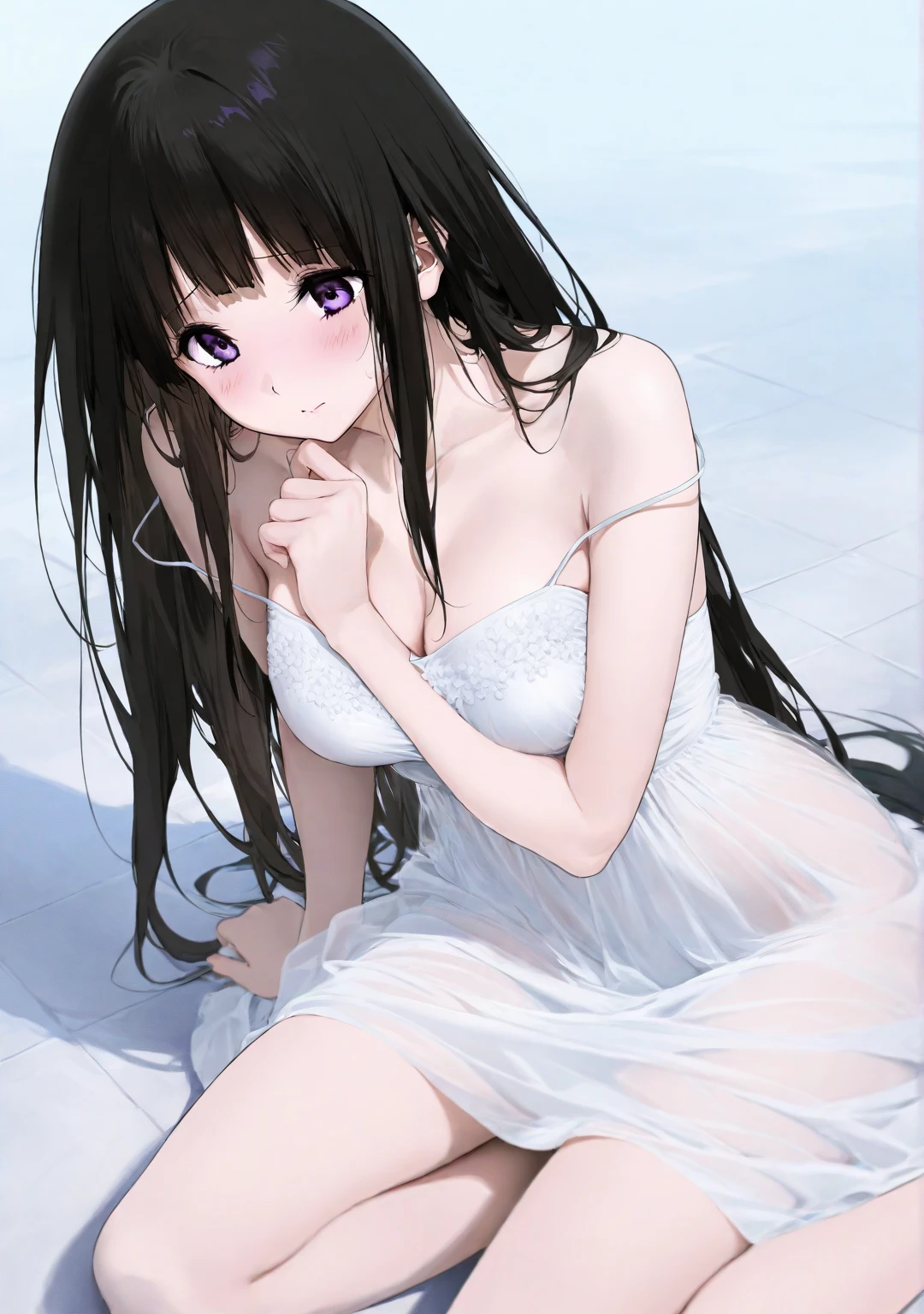A girl,16 years old,Long hair, Bangs, black hair, Hair between the eyes, Purple Eyes:(1.5), (Medium breasts:1.2),
rest 锁骨, Wedding dress,veil,wedding,Black dress,Flowers,dress,Black socks,Black knee socks,Black gloves,Long boots,Cleavage,
Looking at the audience, whole body, Open your mouth,lol,
indoors, church,permanent,permanent,微lol,With one eye closed,
rest (masterpiece:1.2), best quality, high resolution, 8k wallpaper, (illustration:0.8), (Beautiful and delicate eyes:1.6), Extremely detailed face, Perfect lighting, Extremely detailed CG, (Perfect hands, Perfect anatomical structure),
