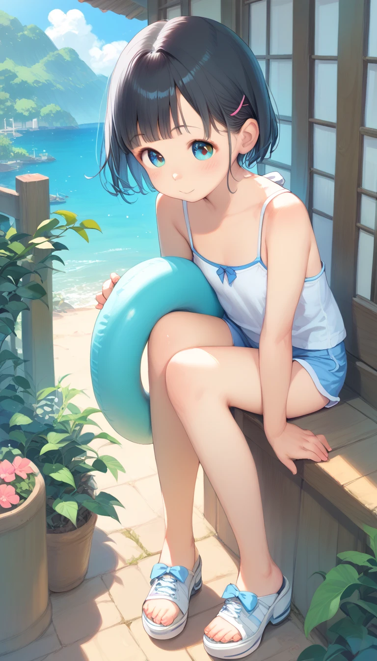 Shota、short hair、Swimwear、erection