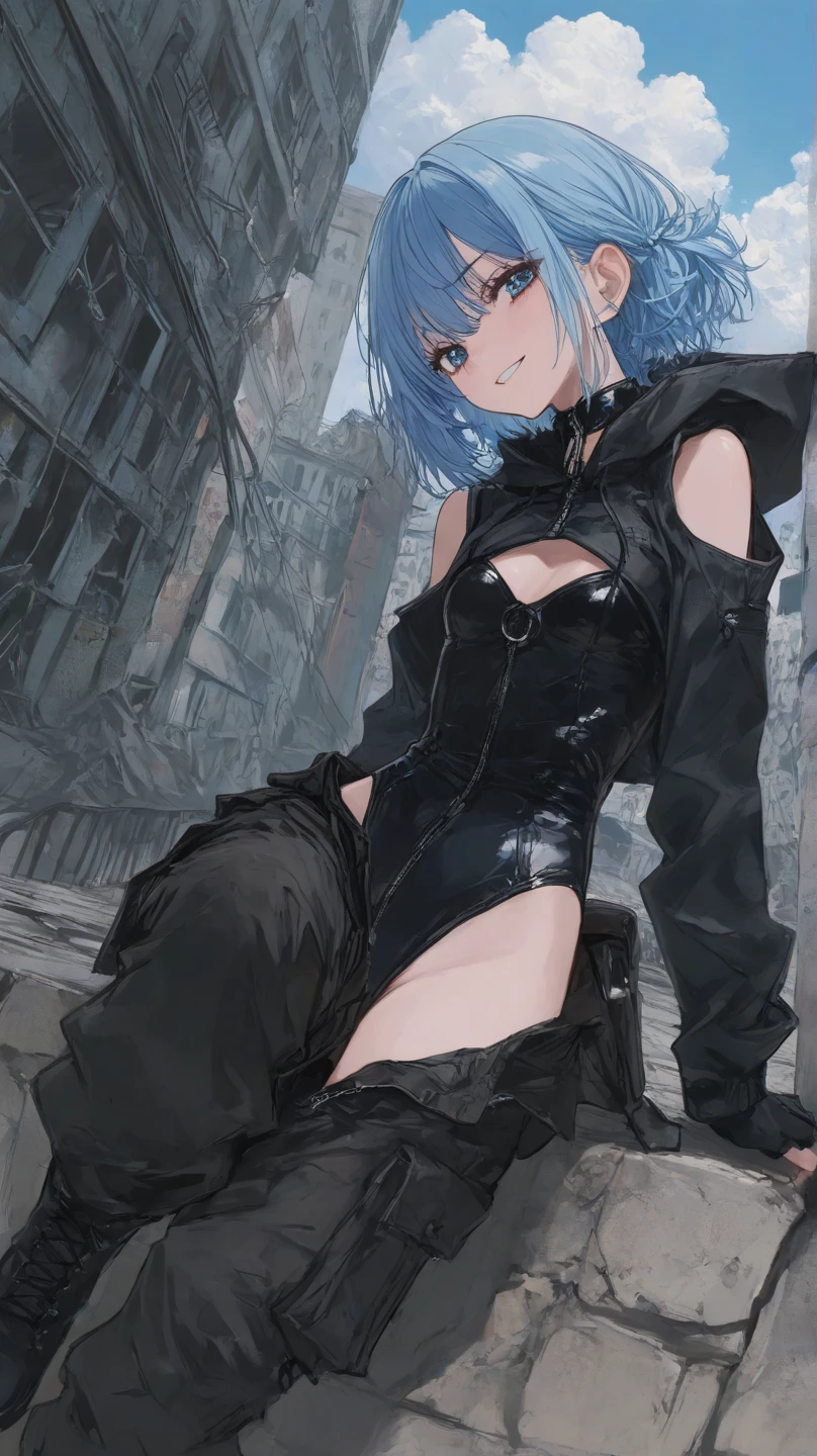 ((Olhos lindos e azuis com iris preros perfeito melhor qualidade )(olhos 100%anime 100% iris ( imagem com melhor qualidade 2D HD )Costume clothes for racial women: mulher Humano (with enhanced characteristics Genre: Feminine woman appearance: Pele morena e meio musculosa
Cabelo curto branco espetado para cima, similar ao estilo "cabelo de porco-espinho"
Olhos vermelhos brilhantes, emanating power Wearing the black jacket characteristic of High-Level Hunters, with gold detailsTight black cargo pants, with black combat boots ELA Accessories: Luvas pretas sem dedos, revealing sharp claw marks Magic dagger floating next to his right hand, MULHER emitindo uma aura levemente azulada
Pose: Sung Jin-Woo is in dynamic battle pose, pronto para atacar.
One leg forward, the other flexed backwards, equilibrando seu peso.
O corpo ligeiramente inclinado para frente, conveying the sensation of imminent movement.
Right arm raised, wielding the magic dagger with firmness and control.
Serious and determined facial expression, with a slight predatory smile nos lábios.
Detalhes: Desenho altamente detalhado, capturando cada textura e nuance da roupa, WOMAN'S body and facial expression Dramatic lighting, focusing on the face and magic dagger, criando um efeito de contraste impressionante.Fundo branco simples, directing all attention to the main character.
Elementos de Solo Leveling: woman The magic dagger can be represented as a replica of the "Adaga de Sombra" de Sung Jin-Woo, emitindo uma aura levemente azulada como no anime.
As marcas de garras nas luvas podem ser um aceno sutil para o poder de Sung Jin-Woo de controlar sombras.
Serious and determined facial expression, with a slight predatory smile, captures the essence of Sung Jin-Woo's ruthless personality when in combat.
The dynamic pose and dramatic lighting convey the sense of power and danger that Sung Jin-Woo exudes as the Solo Level Hunter.
