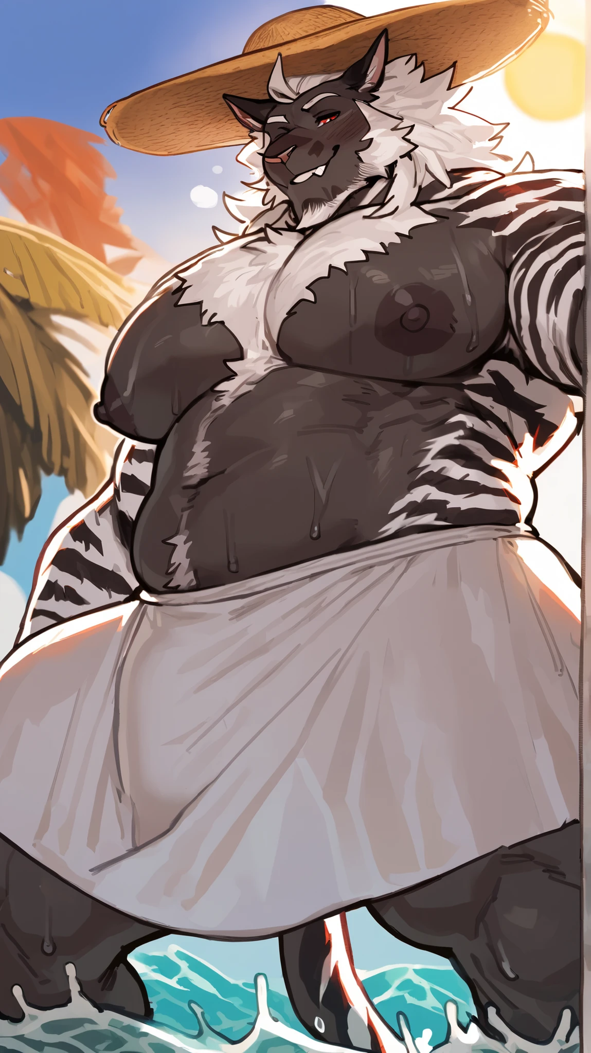 Score_9, score_8_up, score_7_up, score_6_up, score_5_up, score_4_up, source_anime, solo, 1girl, mature female, huge breasts, wide hips, thick thighs, cowboy shot, BREAK  nero_claudius_\(bride\)_\(fate\), qos, queen of spades, large breasts, thighhighs, long sleeves, dress, cleavage, collarbone, jacket, thighs, boots, shiny, shiny skin, buttons, thigh boots, short dress, red footwear, bra peek, leopard print jacket, coat, fur trim, microdress, BREAK cyan highlights, hoop earrings, cyan lips, gyaru, very dark skin, dark-skinned female, makeup, eyeshadow, hoop earrings, areola slip, white areola, pregnant, sagging breasts, plump, happy, smile, excited, blush, v,