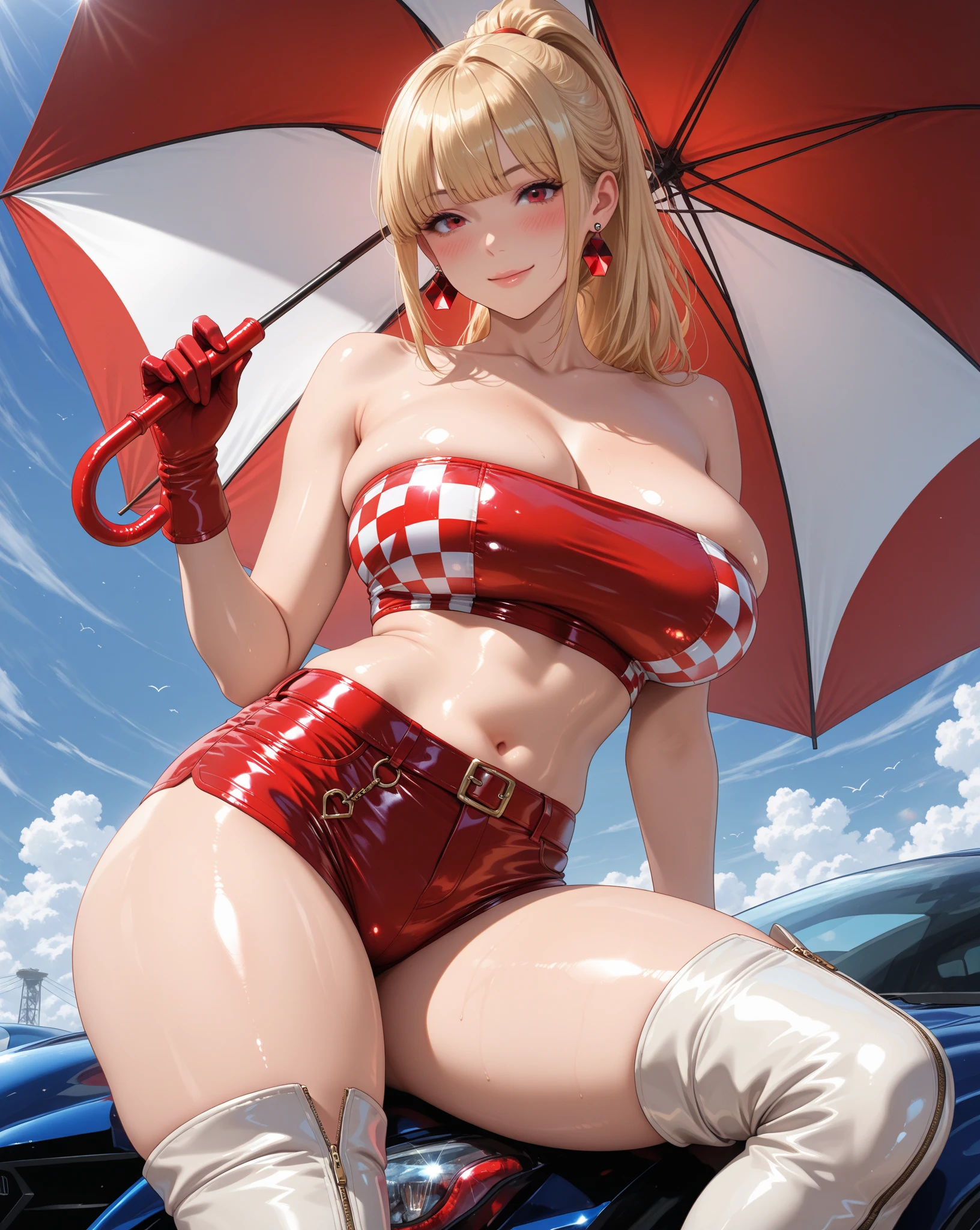 Ultra HD、Ultra high definition、Noise Reduction、perfection、Image quality adjustment、Balance Changes、((Four Girls、Full body photo、Group photo、multiple、Japanese、Micro Bikini、High leg swimsuit、Race Queen、On the road、In town、car、F-one、Japanese Umbrella))、Camel Toe、Giant tit、Nipple Puffs、Cleavage、Plump、Super big breasts、Super big butt、Bubble butt、Earrings、Earrings、necklace、Thick lips、Heterochromia、Bracelet、Caster wheel、first round、Hair Charm、Lip gloss、Long False Eyelashes、Ahoge、Tattoo、Big Ass、Thick legs、Thick waist、Thick thighs、smile、、((Random hairstyle、Random hair color、Random pose、Random fingertips))、Sexy and cute、sexy、tiara、、((Oily skin、Sun Oil、Black shine、Shinyskin、Dewey、Tan Skin:1.3))
