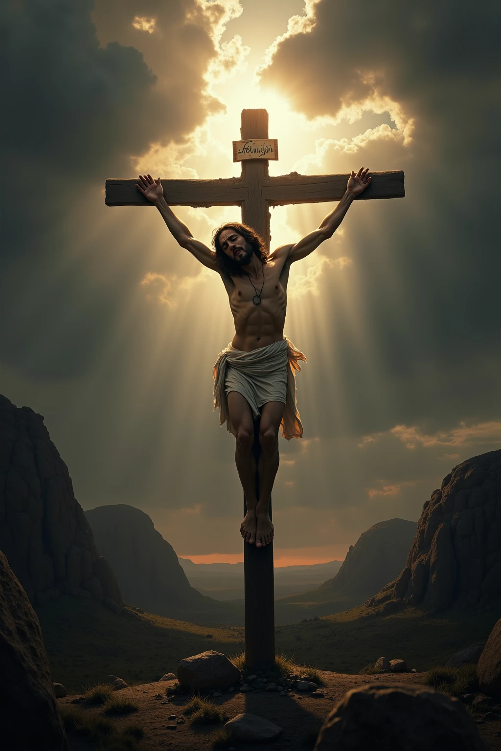 Three Englishmen were crucified and burned alive.