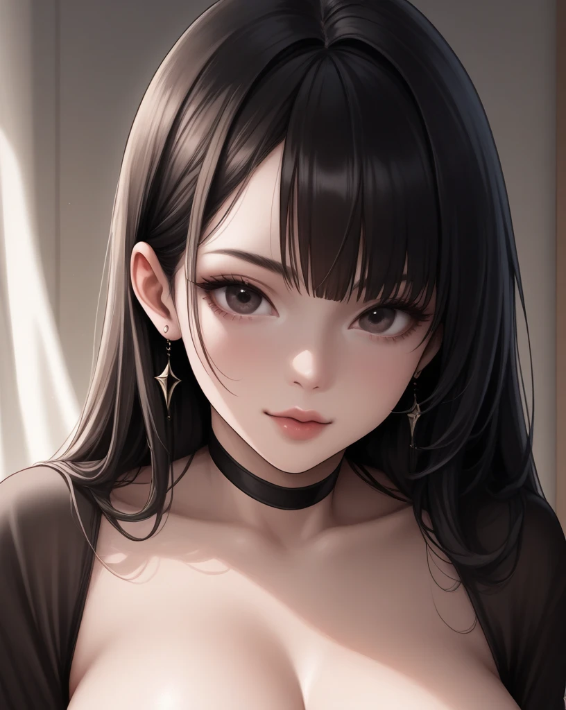(1 photo from the front)Winter clothes, beautiful face, Highly detailed face and skin texture, (fine eyes), brown eyes, double eyelid, thin eyebrows, glitter eyeliner: 1.2, natural cheeks, glowing skin, Fair skin: 1. 2, shiny necklace and earrings, (glossy lips: 1. 4), (enchanting smile), (20-year-old), (high ponytail, wavy hair, brown hair, diagonal bangs), medium long hair, ((upper body shot)), (focus on chest and face), medium big breasts, swollen chest.