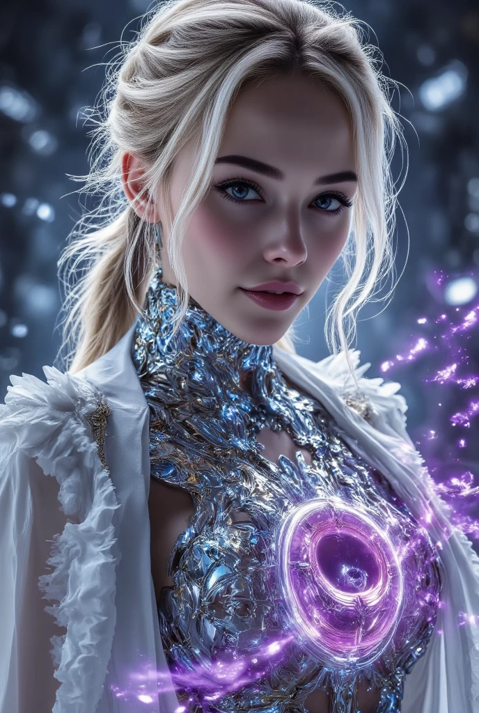 Upper body, Crystal-encrusted Human swedish girl, sexy poses, The white skin is inlaid with transparent crystal, ((lens)), The structure is made of crystals, Hourglass body, slim body, sexy, (full bottom black), bioluminescent tattoos, cinematic lighting, ((intricate details, Masterpiece, Best quality)). invisible fabric