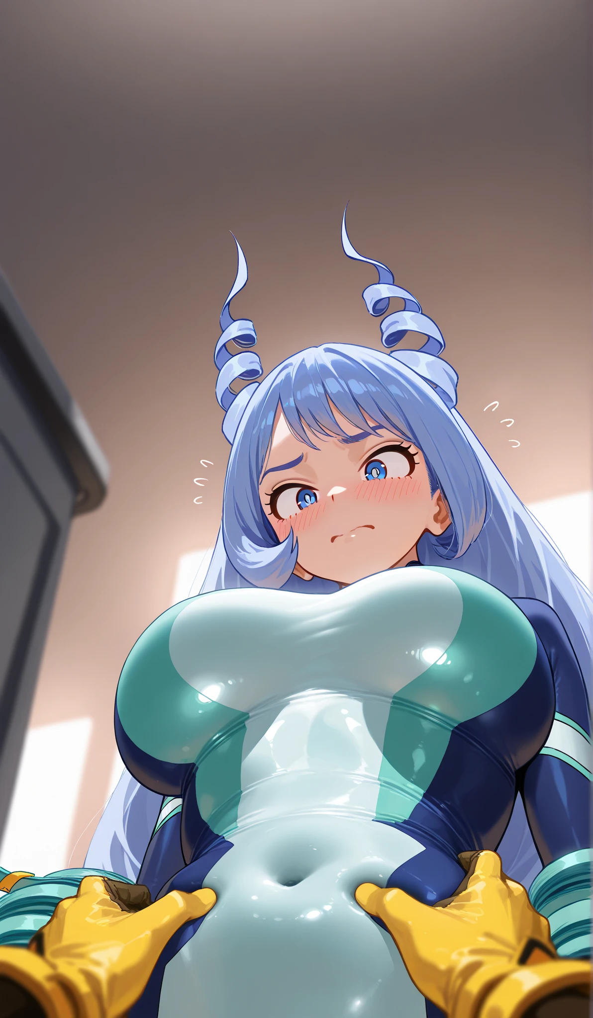 multiple female,Yui, slimey,Multiple slime conversion processes,sedan \(substance\), ((Blue skin:1.3)), (Very long blue hair:1.3), look at viewr,(fullnude:1.4),Colossal tits,Blushing face,Esbian,(hightquality,high-level image quality:1.2),face confused,The image is separated by a frame that is easy to see,sideways pointed ears,(Beautiful red eyes with highlights 1.25),(Multiple human women being pushed down by blue slime women are shaking and panting and moaning as they々Multiple processes and different angles before and after being reborn as a blue slime woman:1.5),((Multiple human women were shaking and moaning as they々Before and after being reborn as a blue slime woman:1.42)),(Cartoon-style screen separation:1.5)