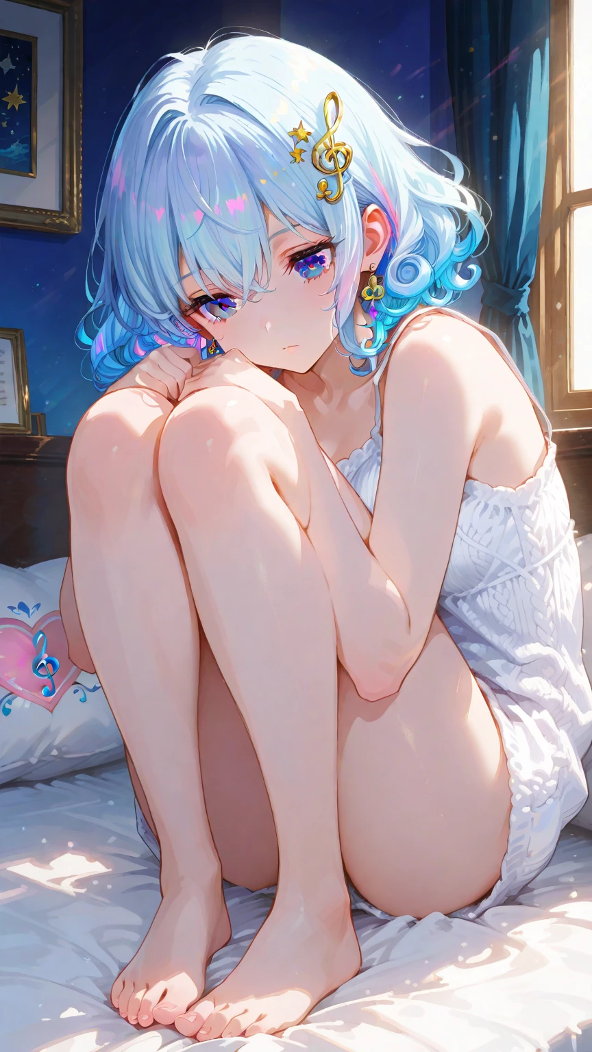 ((pale colour)), Highest quality, High resolution, masterpiece、小さな幼いcute美少女、Petite(naked)、cute、(Despair sad blush:1.2)、Big Ass、anusに尻毛、Unshaven hairy pubes、anus、yukata