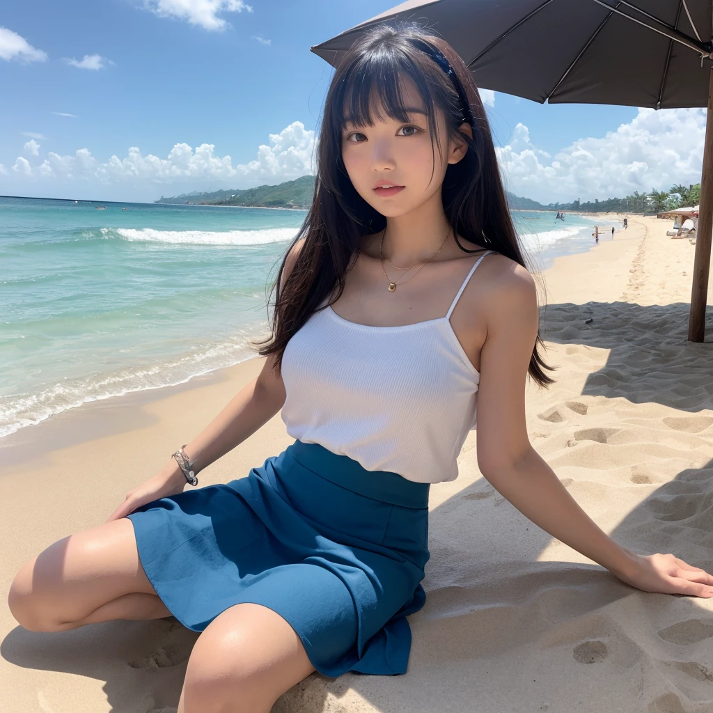Liu Yifei,beachside,hentail realism