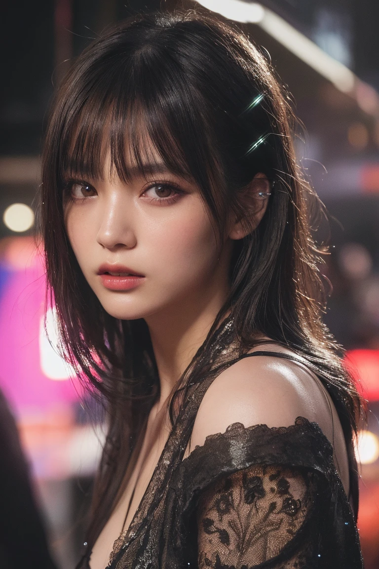 (Realistic, Photorealistic: 1.37), (8k, RAW Photos, Best Quality, Masterpiece: 1.2), Very Cute Woman, Super Detailed, Heart-Shaped Pupils, Physically Based Rendering, Ultra High Resolution, Kodak Vision Color, Shot with Arricam LT Camera, Bokeh, Sharp Focus,
Watch Realistic, Solo, Photorealistic, Top Quality, Highly Detailed Face, ((Sequins, Simple, Black Bunny Suit, Rabbit Ears Shaped Hairband, Fishnet Stockings: 1.2)), Dark Brown Hair, Short Bob Hair, Highly Detailed Eyes and Face, Beautiful Detailed Eyes, Double Eyelids, Beautiful Skin, (Unforgettable smile, blush)), hair fluttering in the wind, ((face close-up)), ((Colorful casino, background blur))