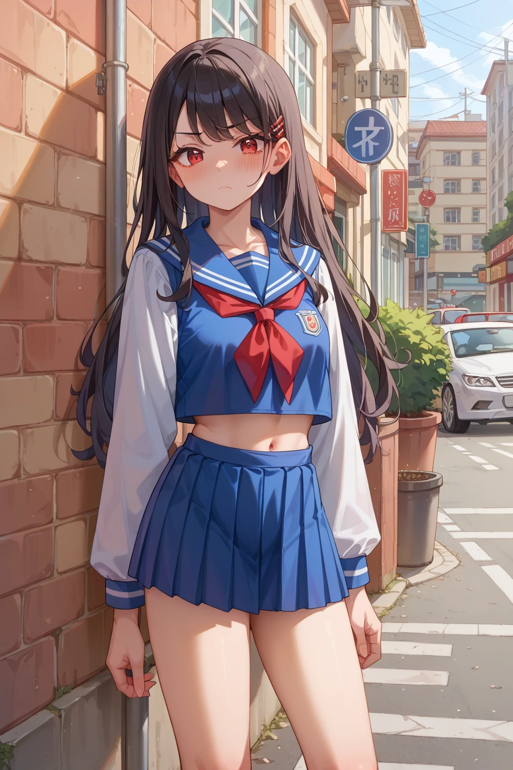((Sailor uniform school uniform role-playing、))) ((Summer clothing、)) ((teaxs、Come out、The areola is hollow,)) porate、In a seductive pose、Raise your arms、Hands up、double tails、pubick hair、((( 陰核、 、Vaginal opening、avas))) (( )) (((Spread your legs、spreading the crotch、))) (((perspired、 ))) A picture、tmasterpiece、。。?。Two pictures,AI worker