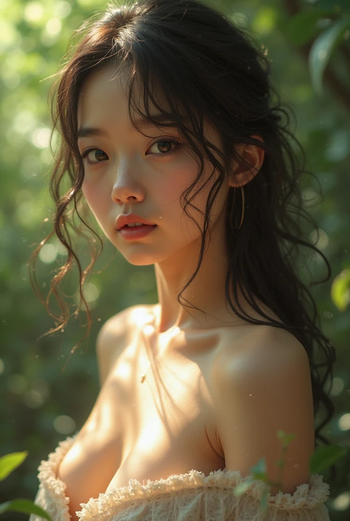 Make a naked girl hide in a bush so that her nudity won&#39;t be discovered