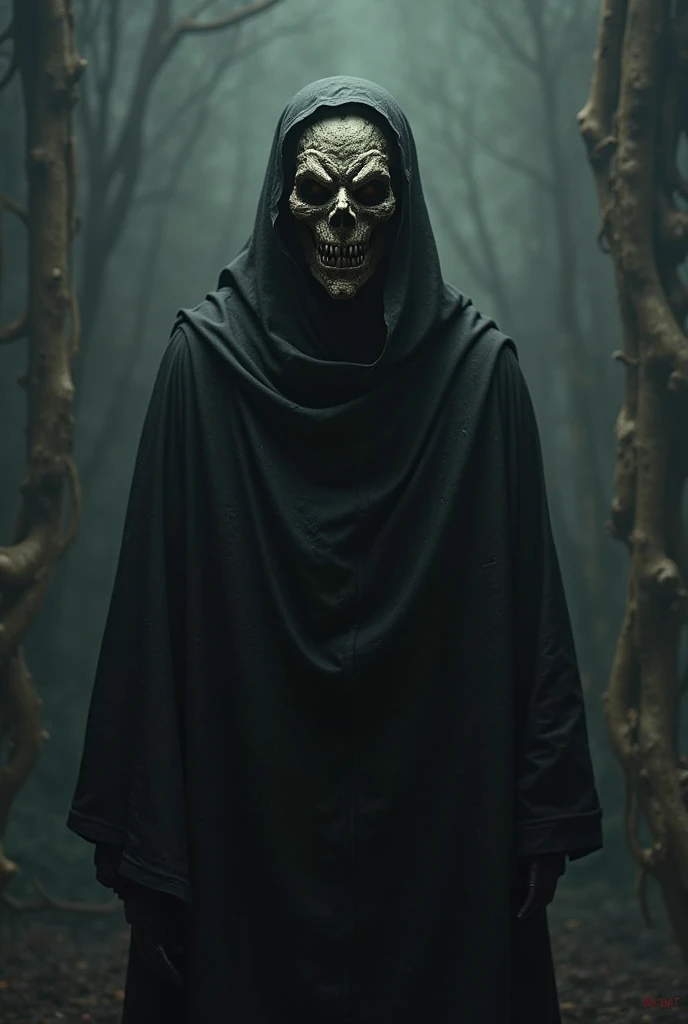 Real photo of the scary figure of the tungu kiris monster in the dark and quiet wilderness