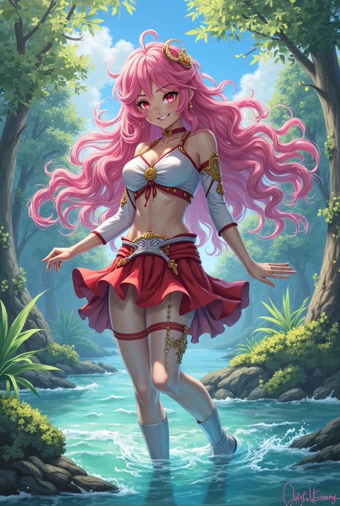 fluttershy as a girl , female body , Slender body , (((((wind blowing))))), out door ,(((cave))), (river in background) , (((standing next to wall))), (((posing for viewer))), (((happy smile))) ,(((wear pink sheer lace transparent see through bikini))) , ((((upskirt)))), (((lewd and erotic)))) , (((bare legs))) ,((( lust in her face))) , wear high heels , (((full body is visible))) , (((sexy pose))) , sexy face, bracelets , (((perfect big breasts))) , lush breasts , Bulky Breasts , voluminous breasts ,(((peeping the viewer))),(((tentacle creatures in background)))