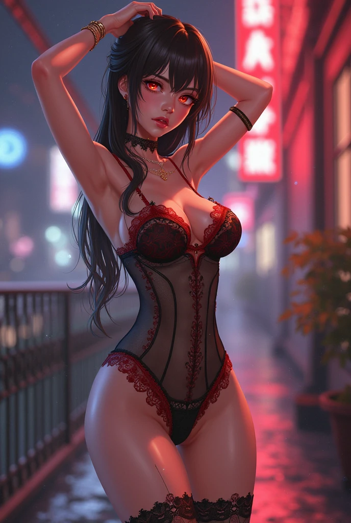(8k, RAW photos, highest quality, masterpiece: 1.2). (Realistic, Photorealistic: 1.37). 1 girl. Japanese. Child. Woman. Tokyo's cityscape. Night. Professional lighting. Photon mapping. Radio City. Big tits. See-through shirt. The tips of the are sticking out. Areola protruding. The shape of the pubic area is clearly visible. Gal. Lots of lashes. Pure black eyeshadow. Pitch black lip. Pitch black heels. Pubic hair. The lower abdomen bristles. Slender. The crotch is open. My are big and are about to spill out of my bra. Very much pubic hair. Pubic hair protrudes very much.
