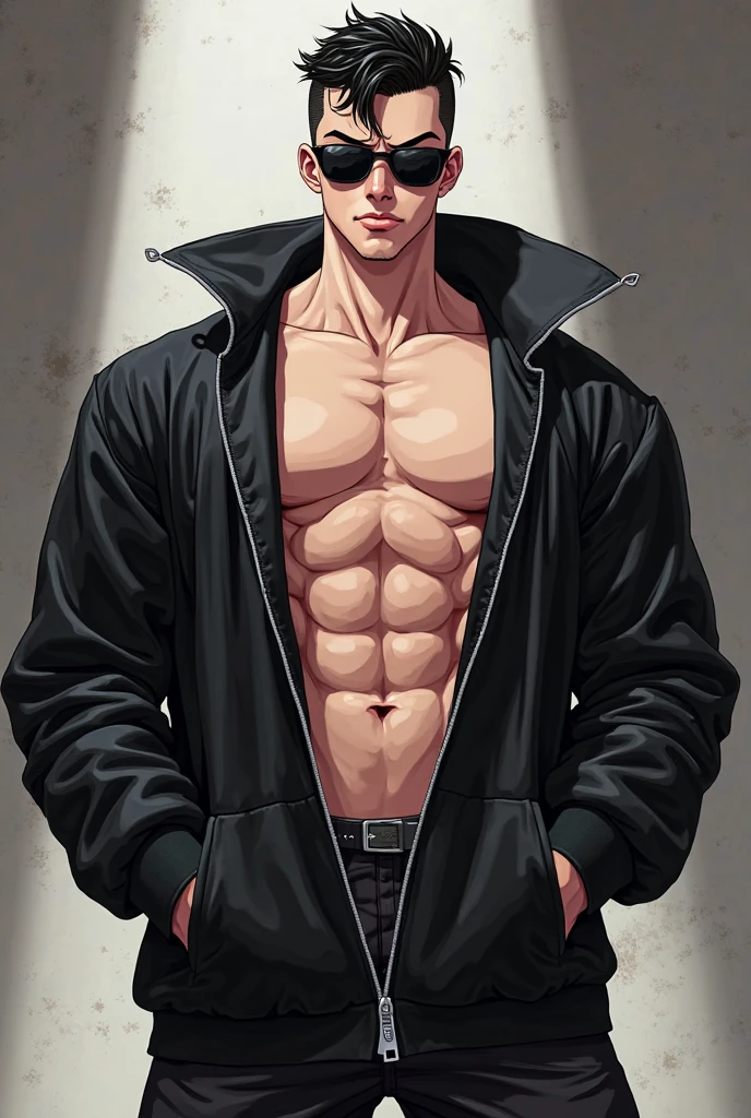 1 male, mature, aged up:1.4, tall muscular guy, broad shoulders, finely detailed eyes and detailed face, wearing only underwear, abs