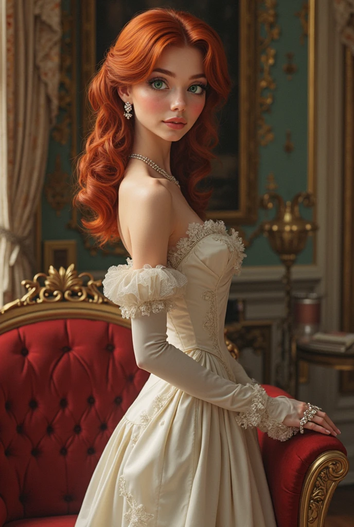 arafed, high details, best quality, 16k, [ultra detailed], masterpiece, best quality, (extremely detailed), dynamic angle, ultra wide shot, RAW, photorealistic, a wide angle picture of a vampire bride taking a bite of her groom, a vampire (best details, Masterpiece, best quality) female human in a wedding gown (best details, Masterpiece, best quality), ultra detailed face (best details, Masterpiece, best quality), ultra feminine red haired, long hair, wedding hair cut style, blue eyes, intense eyes, wearing white wedding dress (best details, Masterpiece, best quality), wearing white high heels, in the ceremonial bed (best details, Masterpiece, best quality), taking a bite from the groom, BREAK a beautiful human man (best details, Masterpiece, best quality), ultra detailed face (best details, Masterpiece, best quality), wearing a wedding tuxedo (best details, Masterpiece, best quality), honeymoon suite background, Ultra-Wide Angle, high detail, award winning, best quality, HD, 16K, 3D rendering, high details, best quality, highres, ultra wide angle, 3D rendering, [[anatomically correct]]
