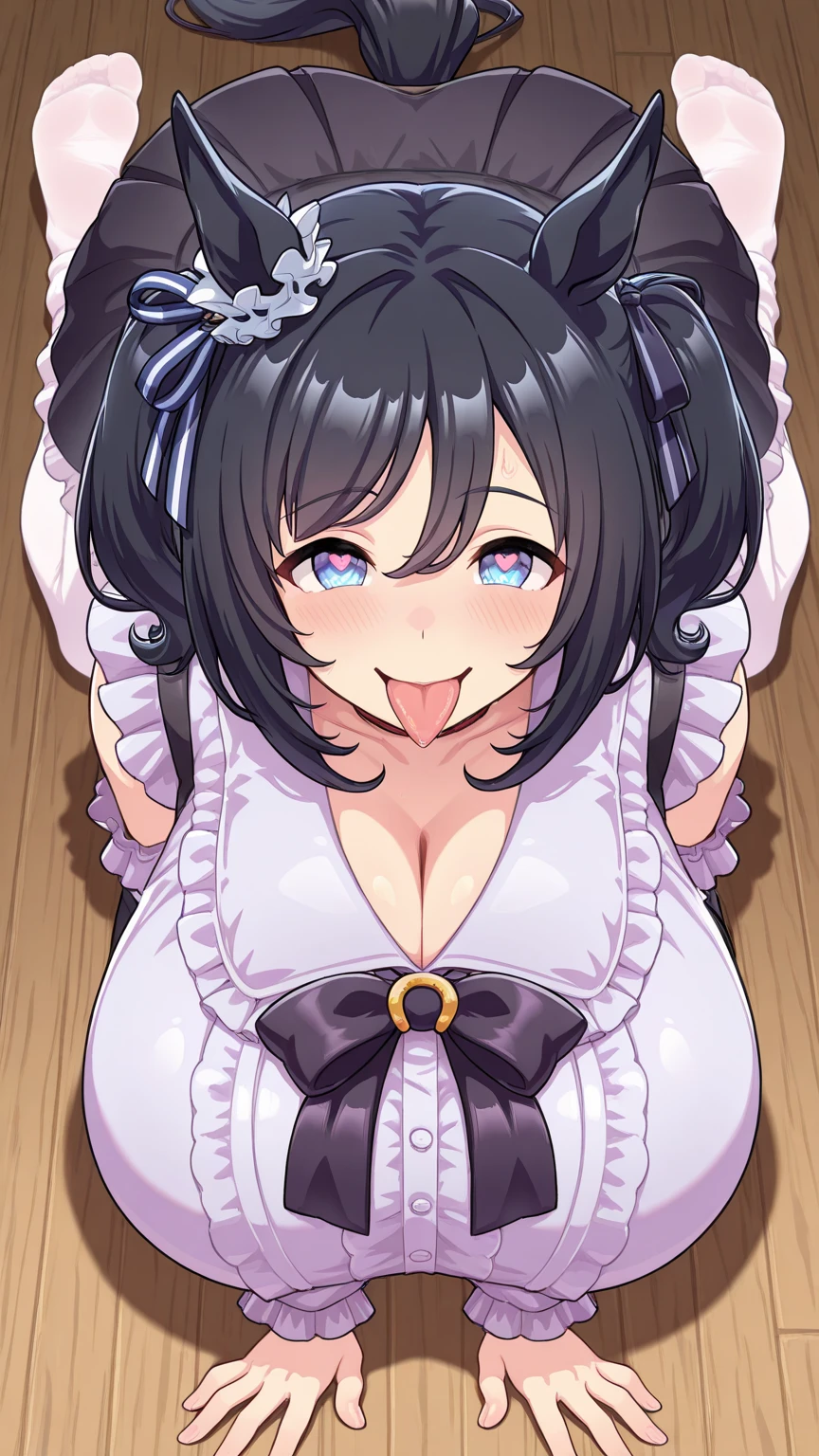 ((masterpiece)), ((Highest quality)), (((1 slender girl))), (Very detailed),(Upper body shot、Chest Focus)，((cute)), ((Very detailedな顔)), 4K, (8k), Highest quality, (beautiful), ((Huge breasts:1.4)), ((Large Breasts)),((Long twin tails with pink hair)), (((Lace Lingerie，See-through))), ((Lace Stockings))，(((Girl sitting on bed:1.3)))，((Perfect body))，blush、Captivating body,Embarrassing、Embarrassed、Open your mouth、(ass pov,1 boy, penis, breasts blowjob, paizuri, penis is between breasts, penis in breasts, breast squeeze)