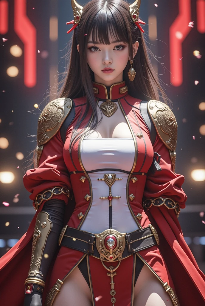 Zerg Queen Beautiful Girl: Ranlinger, 18 years old with slim body, (commander of French army in 18th century, Napoleon:1.6), white silver Messy Hair, beautiful Perfect Face, Soft Skin, Perfect Face, Yasutomo Oka's painting style, Big firm Breasts, hard nipples, Sexy, Sharp Eyes, Break, dynamic sexy poses, sweat, wearing dark red long winter coat, long military suit, military medals, cleavage is exposed, black long skirt, black boots, Add light purple and purple, Add Light Red, Intricate details, Splash screen, 8K resolution, masterpiece,{March over the Alps, (waking along mountain pass road:1.3), (snow storm:1.4), Alps, snow mountain:1.6)}, (freezing, very cold day, Ruthless, dignified, mad:1.3), Sharp Eyes, Break