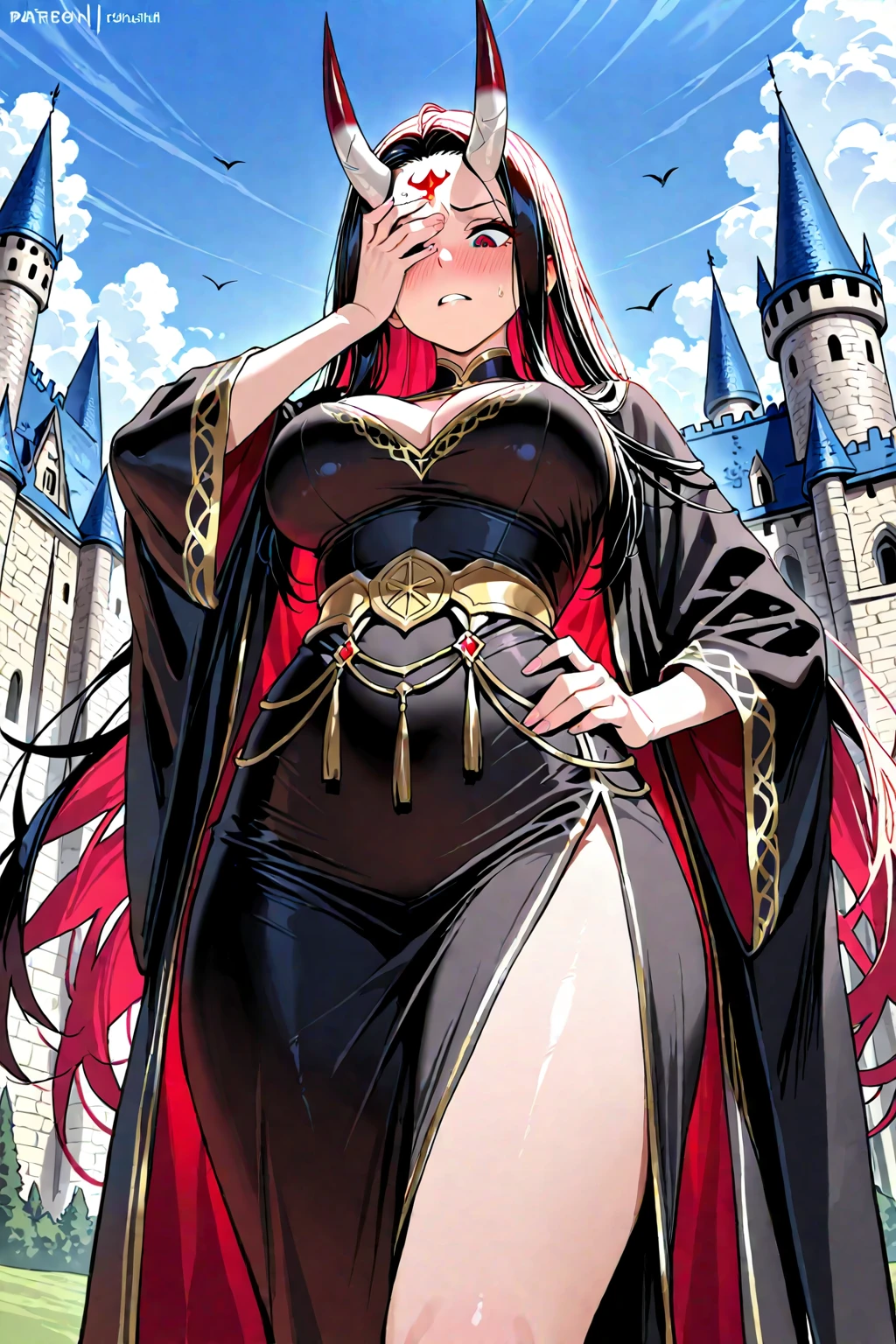 Super big breasts,Smile,full-body shot,