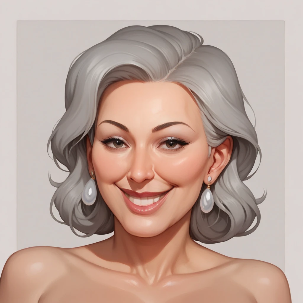 3d boxy style, An image of a naked mature woman, (detailed skin complexion:1.2), best quality, deep color, complex shading effect, ambient occlusion, highly detailed textures