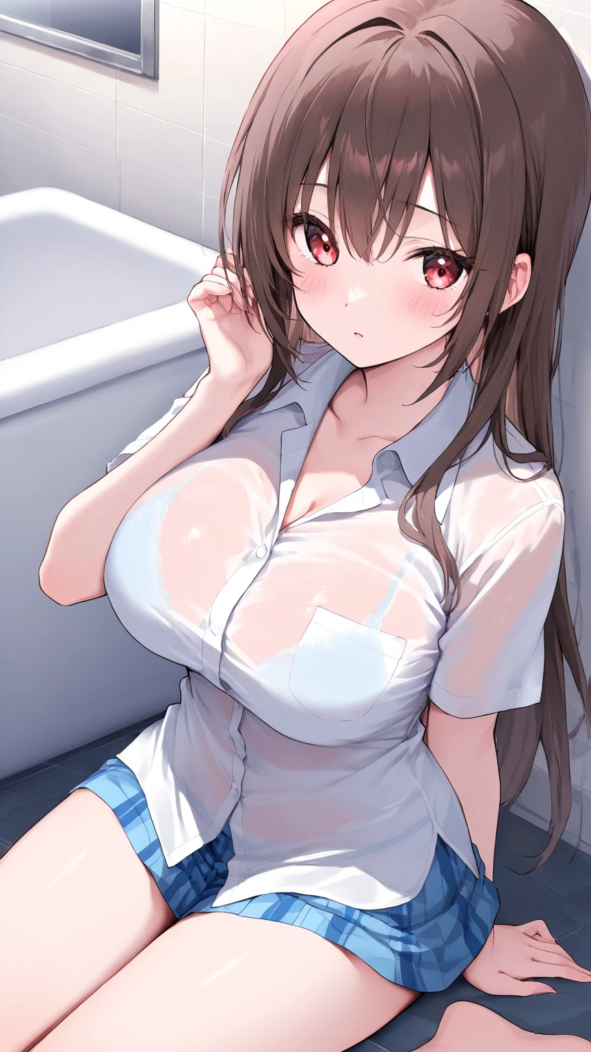 masterpiece, highest quality, disorganized, perfect anatomy, Kaede Joanne Nouvel, long hair, (((nsfw))) , (((sex))) ,(((intercourse with a man))) , (((busty))), ((breast milk)) ,1girl,1boy, hetero, fat man, nipples, large breasts , penis ,censored , cum on breasts , sensual body, heart in the eyes , Her cheeks flushed, vaginal secretions, Men's restroom , toilet seat, toilet, open mouth , fellatio