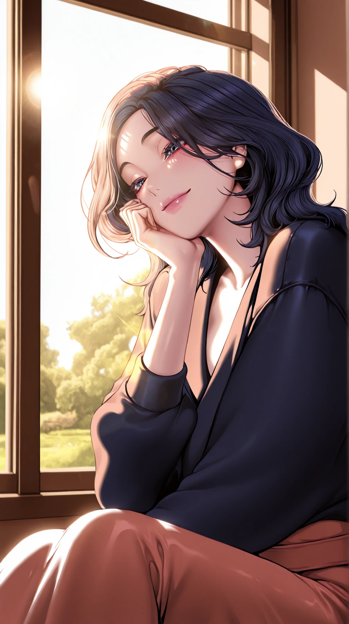short hair girl，No clothes