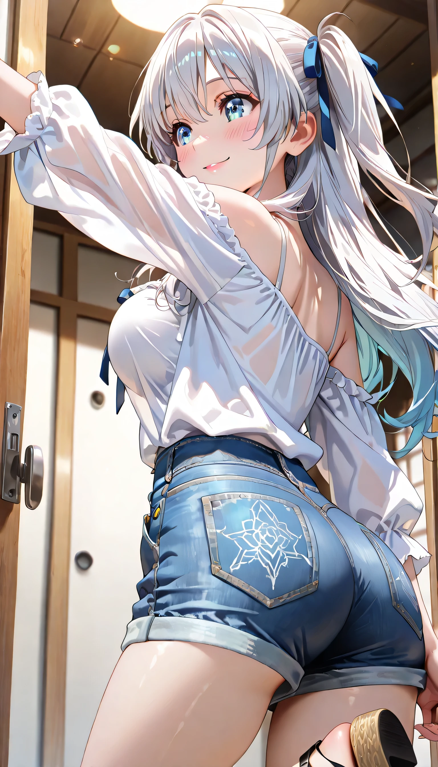 Kanzaki Kaori, ((Mejor calidad)), ((muy detallado)), Obra maestra, (ojos detallados, ojos profundos), (1 chica), tiro de vaquero, kiryuin satsuki, (((serious expression))), junketsu, charreteras, uniforme escolar, falda, botas blancas hasta el muslo, arma, espada, TwistedGrim