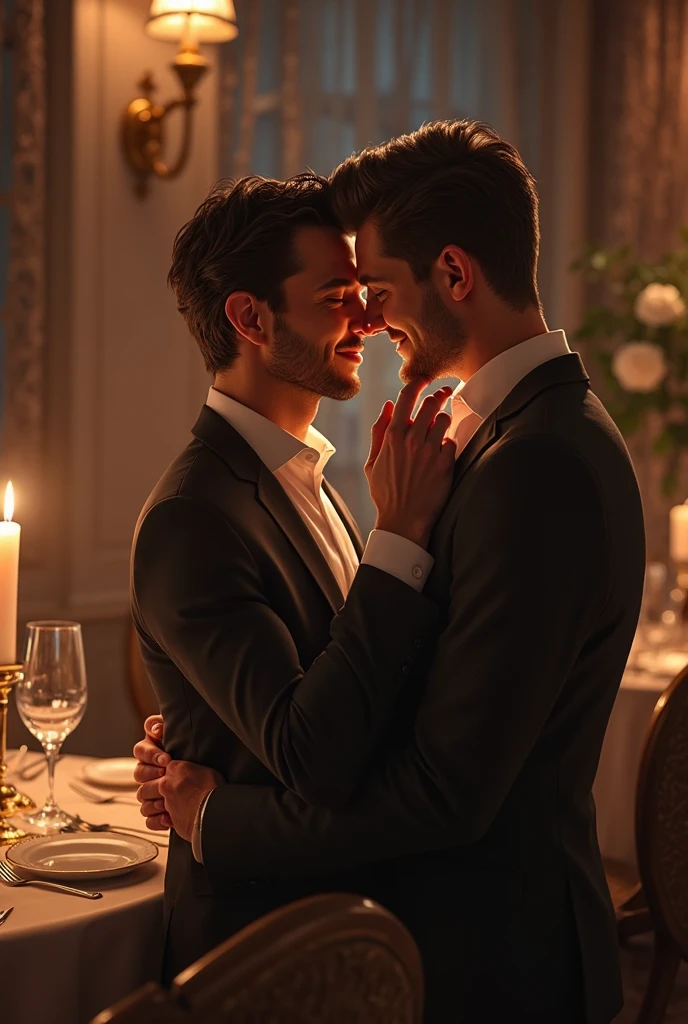 Crie uma cena de swxo gay
