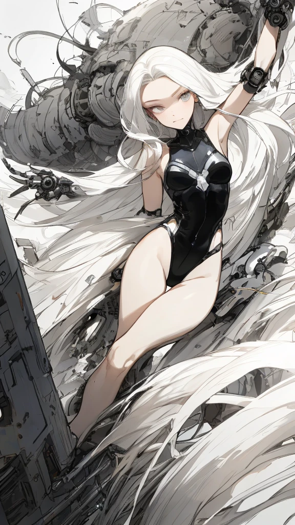 absurd res, high res, (masterpiece:1.4), ultra-detailed, 1girl, from above, space, floating