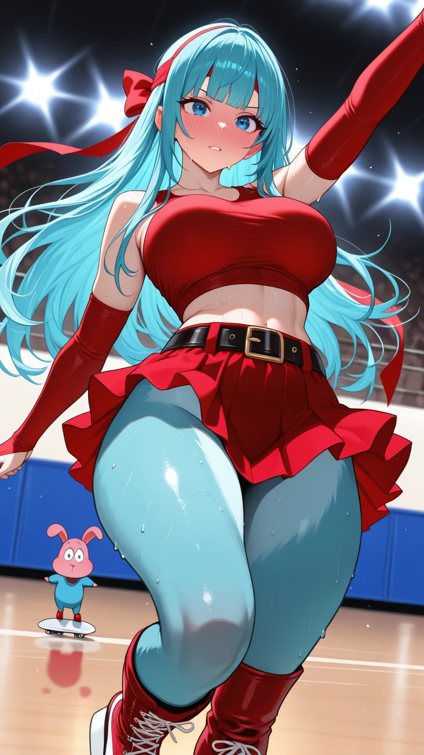 lum, superhero costume,, standing,, boots, oni, smile,, full body, sentai, bikini, horns, curvy, big breast, open mouth teeths, fangs,(best quality,4k,8k,highres,masterpiece:1.2),mega-detailed,(,1.37),portraits,vivid colors,warm tones,soft lighting, immovile pose