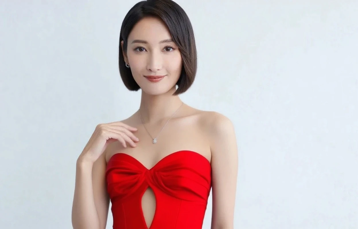 highest quality, masterpiece, Ultra-high resolution, Original photo, Ultra-high resolution，1Girl:1.5，Slender body, Full nude Body，high waist，Flashy makeup using red eyeshadow，Big smile，Short cut with subtle side waves，whole body visible，grey background，topless nude, erect nipples, sexy poses, playful, no panties