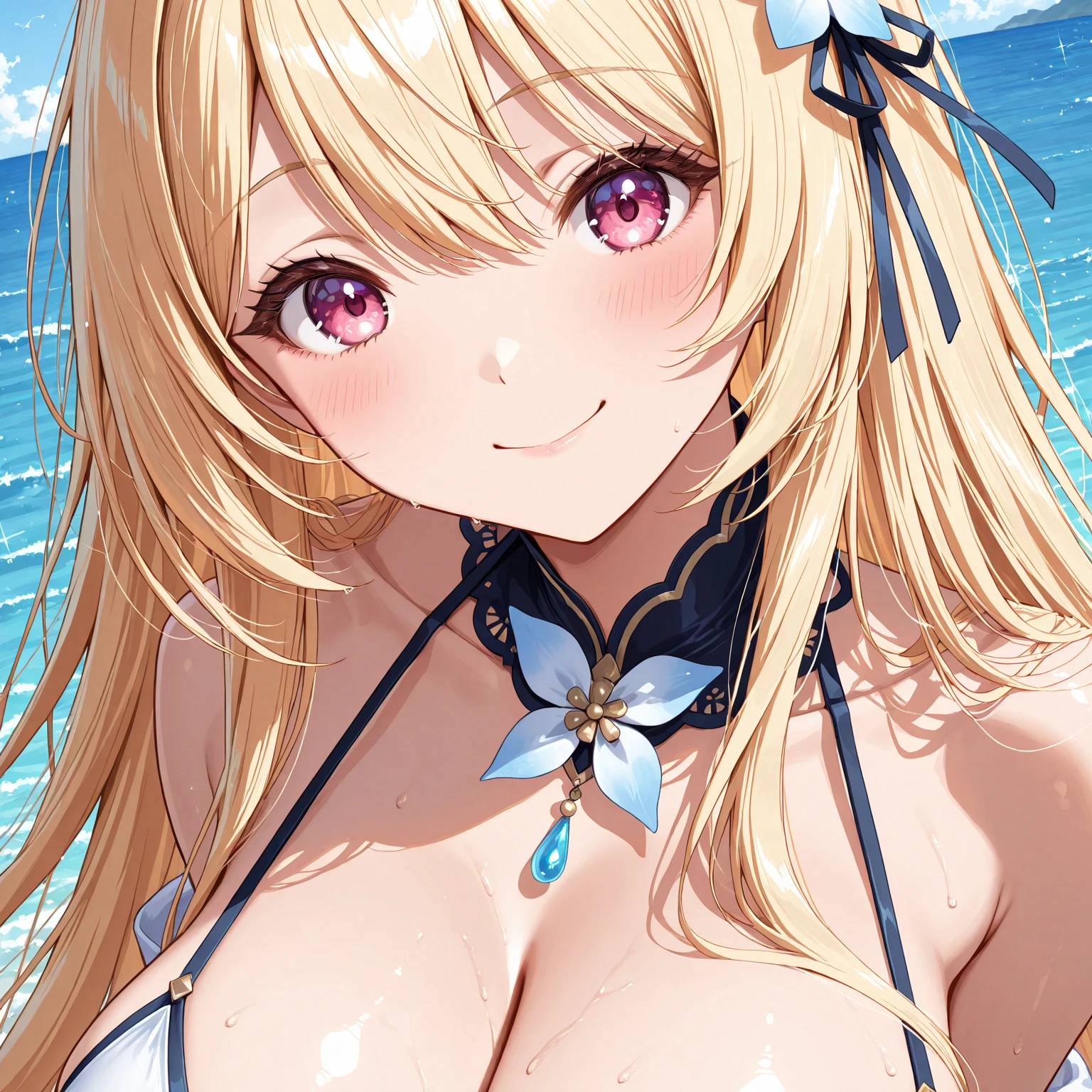 Cute beautiful girl、Big eyes、Big Breasts、Cleavage