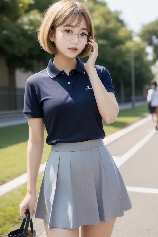 (( 19 year old young girl wear high school uniform costume:1.3)),(Dynamic pose),(skirt floating in the wind), (((Below the waist shot,haunting smile,moist lips,short hair))),
((irises and pupils are rounded,the pupil reflects the surroundings,eyes are not the same size)),
((Big eyes,perfect eyes,watery eyes)),
((thick bangs)),((Thin legs)),(high detailed skin,visible pores),
((medium breasts)),((city street,))
(ultra high res,photorealistic,realistic,best quality,photo-realistic),
(8k, raw photo, best quality, masterpiece),
(photon mapping, radiosity, physically-based rendering,automatic white balance),
technological sense, best quality, masterpiece, illustration,CG ,unity ,wallpaper, official art,
Amazing, finely detail, an extremely delicate and beautiful,extremely detailed,
highly detailed, sharp focus,rich background,blurry background,strong sunlight,
(real person,photograph),