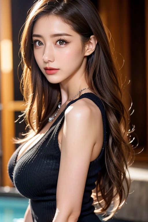 ((Full Shot:1.3))　　((highest quality)), ((masterpiece)), (Get used to it), Perfect sexy face　(1 female)　(Japanese)　(She is 24 years old、The cutest and most beautiful fantasy girl in Japan:1.3)　((highest quality)), ((masterpiece)), length Light brown hair 　length, Shiny brown hair, Silky Hair, Straight brown hair, length light brown straight hair, Perfect Silky Straight Hair, Straight light brown hair　Her hair is long and straight, detailed 　((big 1.4))　Super Long Hair down to the ankles　((Her bangs are neatly trimmed, Full Bang:1.2))...　bright crimson lips　good, Anatomically correct hand　Thin fingers　5 anatomically correct fingers　Sexy professional makeup　Beautiful Japanese girl face, Japanese facial features, Long Hair shiny Long Hair, length, shiny light brown hair, length, Straight light brown hair, Her hair is long and straight, Super Long Hair girl, Silky Hair, length Light brown hair, Silky Hair, length, Flat Hair, Silky texture, Long Hair, length, flowing light brown hair, thin and shiny hair　Anatomically correct typical Japanese skin tone and detailed hands and fingers　Beautiful Eyes　Mouth detailed　the corners of the mouth rise slightly　Cool look　　(The eyebrows are dark brown in color)　　(She is wearing a black evening dress, Wearing an organza gown, Frock, Wearing a black dress, Formal attire, Cute Black Dress, Full body black dress, Black Gown, Wearing a black dress, Tube top dress, Wearing a cocktail dress, Romantic Dress, ruched bodice　She&#39;s wearing a gorgeous all-black Victorian dress....)　(This is a fantasy world cave:1.5)　(She has a magic wand、A pose like casting a spell:2.4)　(She has a bright look:1.2)