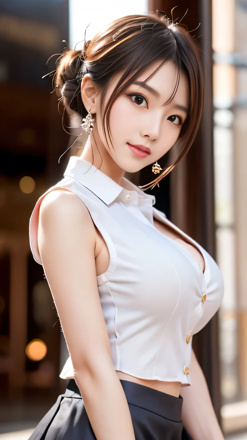 ((Best quality, 8k, Masterpiece :1.3)), Sharp focus :1.2, A pretty girl 24 years old with perfect figure :1.4, Slender abs :1.3, Raw photography、超A high resolution, full body, Ultra High Definition, (Photorealistic:1.4), Detailed Photo, Smiling, Sexy, Facing Camera, Close-up , (Photorealistic), (1girl), Beautiful Face, (Realistic Face),Beautiful Hairstyle, Realistic eyes, beautiful detail eyes, (realistic skin), beautiful skin, (sweater), absurd, attractive, ultra high resolution, ultra realistic, high definition, golden ratio,Good hands、10、high-reaster-piece、highest quality、head:1.3、((Hasselblad photo))、Fine Skin、crisp focus、(Light like a movie)、gentle lighting、Dynamic Ungle、[:(detailed face:1.2):0.2]、
Negative Pro,  Highly detailed face and skin texture, Detailed eyes, Double eyelid,big breasts,masterpiece,super fine eyes,super fine hand, face zoom, perfect makeup, beautiful breast,(lace bra:1.25)