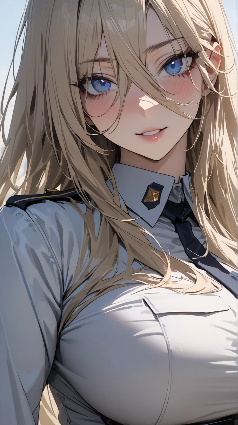(Top resolution、Distinct_image)top-quality、A girl、​masterpiece、highly detailed, half body, Semi-realistic、grey eyes 、18year old、blonde hair,young 、Exquisite facial features、Facial features ,variation potrait, injured, long  hairstyles, zl apocalypse, teenage, cool , cold sharp eyes, An expression of despair., Torn clothes, destroyed clothes, damaged clothing, all dirty, dirty, dirt, lifeless eyes, blood on face and clothes, , {Very detailed 8k CG unit wallpaper}, Handsome, solo, female, mafia, black shirt, white pant, black gloves, white coat,