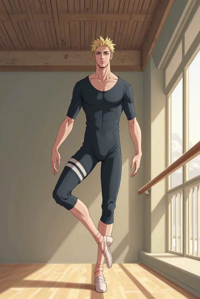 (Masterpiece), (Best Quality), ((Highly Detailed)), Link from botw, male, boy, medium hair, blond hair, blue eyes, blue earrings, full body, horny, big bulge in the crotch, upper body free, hard cock, nsfw, in school gym class, 4k, 8k, anime style