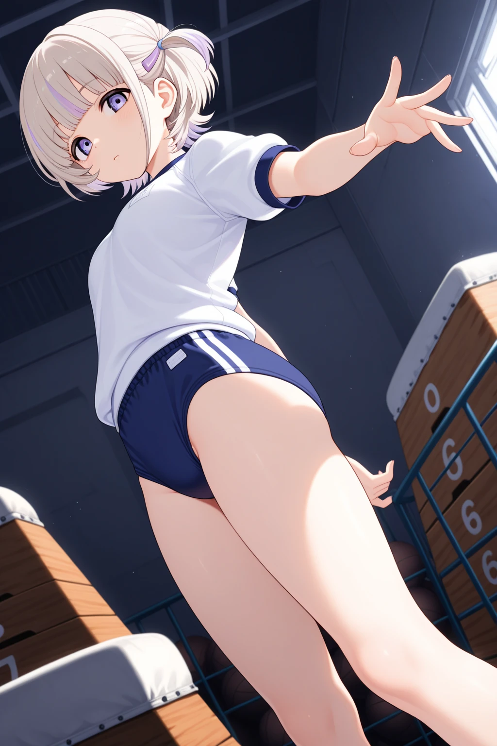 pieces fly、masterpiece、highest quality、Super detailed、High resolution、High resolution、8K portrait、Unity 8k壁紙のHigh resolutionCG、unity 8k wallpaper、cute type little:1.5、:1.5、Highly detailed CG unity 8k wallpaper、realistic、real person、cute type little、 portrait photography、shiny skin、High resolution、(10 years old:1.5)、(1 girl)、beautiful clear eyes、very detailed explanation、delicate face、nice lips、slender body、 thin waist、thin legs、(athletics stadium:1.6)、1 girl,messy hair, brown bob hair、 cute type, perfect face, seriously, (blush:1.5),(small breasts:1.8),((track and field color uniform:1.2))、((clothing lift:1.5)), ((I have nipples)),detailed explanation,vagina,vaginaを表示,spread legs,spread、((vagina内で絶頂:1.5))