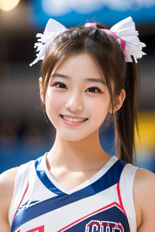 Whole body 1.3,(8k、highest quality、masterpiece:1.2)、(Realistic、Realistic:1.37)、Super detailed、超A high resolution、1 girl、(Beautifully detailed face、Golden ratio face、Balanced Eyes、double eyelid)、Beautiful and detailed skin、Skin Texture、Professional Lighting Tank Top、mini skirt、Height of Japanese people 、Elementary school girl、smile、Red volleyball player uniform,Volleyball court、