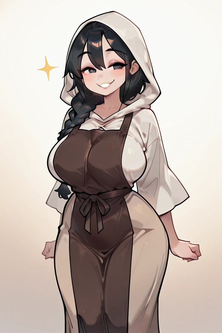 (1girl: 1.9), ((solo)), (dark skinned:1.8), goblin_girl, azure_blue_hair, very long hair, wide body, (small stature: 1.5), (huge breast: 2), hair between eyes, wide hips, blue eyes, wide legs, mole, mole on chest, age up, lips, big lips, big noise, thick eyebrows, (chubby:1.6), freckles, smile, (mexican dress: 1.8), multicolored dress, old town, (cultural clothing: 1.5)