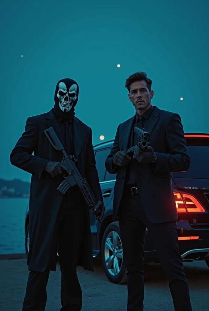 Ghostface and Michael Mayers in a limo like the song "I am a money king" de Gravity falls