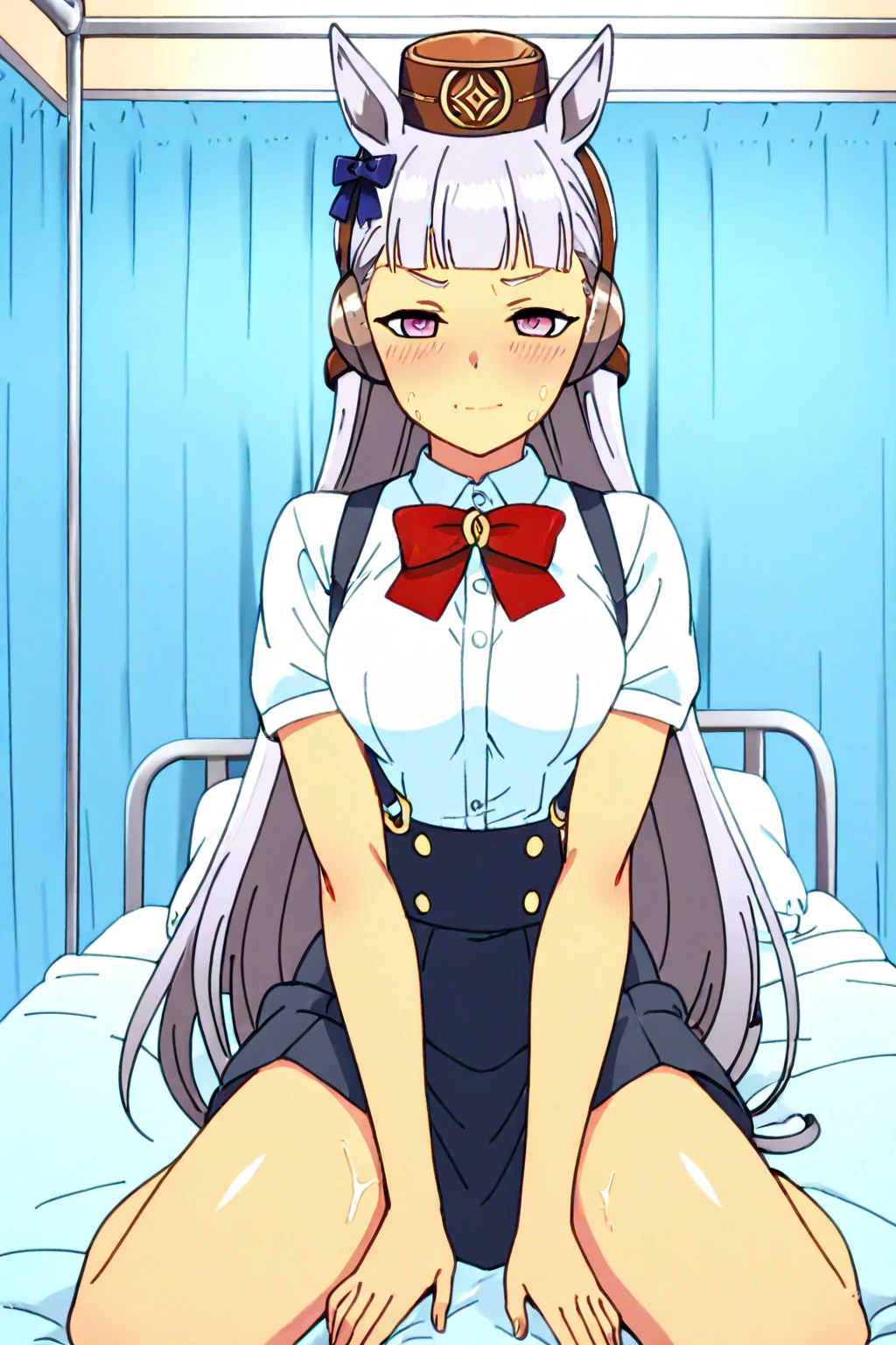 (extremely detailed fine touch:1.2), (natural light, sun light, light rays, dappled light, ray tracing:1.2) , masterpiece, best quality, highly quality ,
sugar_ser0, 1girl, solo,looking at viewer,freckles, (blush:1.3),framed eyewear,
pink dress, puffy short sleeves,
nurse cap,rabbit hair ornament,
bandaged arms,
white thighhighs,garter straps,
garden ,embarrassed,skirt, looking at viewer, underwear, skirt lift, thighs, from below, lifted by self, cowboy shot, standing, white thong