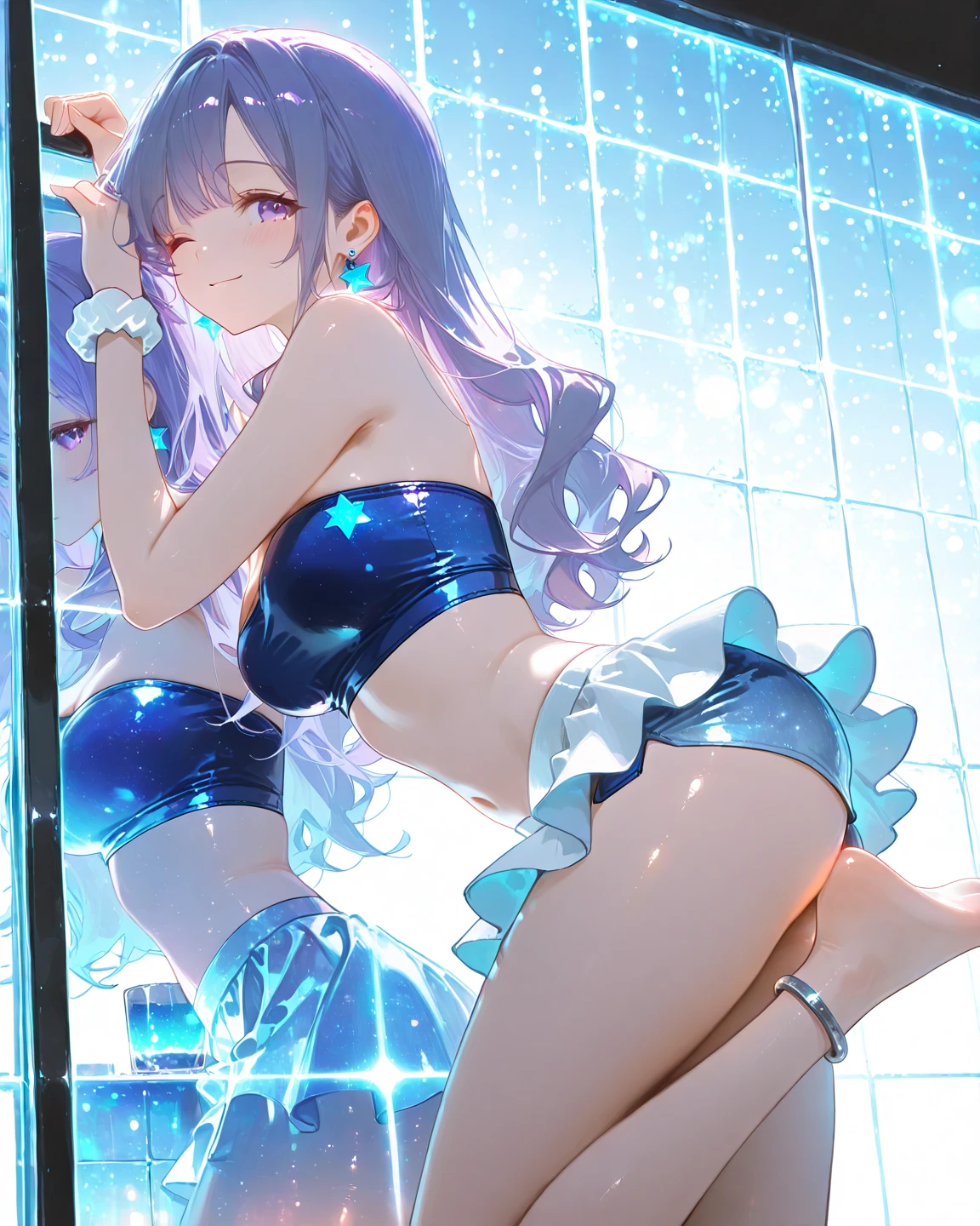 a beauty girl，bunnygirl，strip club