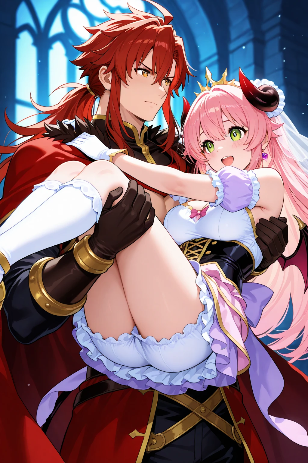 of the highest quality, Best Quality, Official art, Beautiful and aesthetic:1.3), ighly detailed, highest details, (Ultra-detailed), hight resolution, 1girl in, Solo, arma,((Sword))), Cape, Ponytail, Open mouth, pantyhose, fixed, holding weapon, 1girl in, Solo, Solo, 1girl in, arma, Sword, pantyhose, gloves, Cape, Fingerless gloves, long boots, armor, Striped, elbow groves, vertical stripes, signature, Thigh boots, thighs thighs thighs thighs, , Jewelry, Upper thighs in pantyhose, medium breasts, Sweating,theresa, , Sweating,(((Torn clothes))), (((Clothed))),sexual,Rape,Sweat,perspired,(Drooling),drivel,Saliva,vaginal,),(vaginal ), Torn clothes, Crying, NSFW,BREAK ,(((1boys、女の子1人,Having sex))),,vaginal ,crotch grab,(((NSFW))),Tears,Scared,panicking,worried,wince,Upset,((cum overflow)),vaginal,Sex Media,excessive cum in ,cum in ,missionaries,(((Panties_Around_One_Leg)),Blue eyes. Red hair,Back alley,((grass field)),((bind)), (((,Covering the chest))) ,(((covering crotch))),((Heavy breathing)),srestrained,arms behind back,(panties aside),(((Clothed))),(Bottomless),((half ???????)),silhuette,Large,(((Cover your crotch with one hand))),(((crotch grab))),vaginal,SEX, with guy,missionaries ,Recumbent position,Pubic hair,(((shout out))),(((trembling))),(((trembling))),(((trembling))),(((trembling))), ((Cover your crotch with one hand)),((cover your chest with one hand)),,(((cover your chest with one hand))), (((Cover your crotch with one hand))),Panties under pantyhose,pantyshot / up skirt,Clothed,Clothed,(((group sex, spitroast, fellatio, oral, sex, threesome, 2boys, sex from behind, mmf threesome, double penetration, bent over,))),(((theresia))),(((group sex, spitroast, fellatio, oral, sex, threesome, 2boys, sex from behind, mmf threesome, double penetration, bent over,))) ,(((large penis))),(((ultra-detailed))), (illustration), ((an extremely delicate and beautiful))