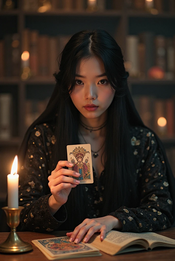 A girl being sacrificed in a witchcraft ritual, one of the group members is about to stab the girl who is desperate