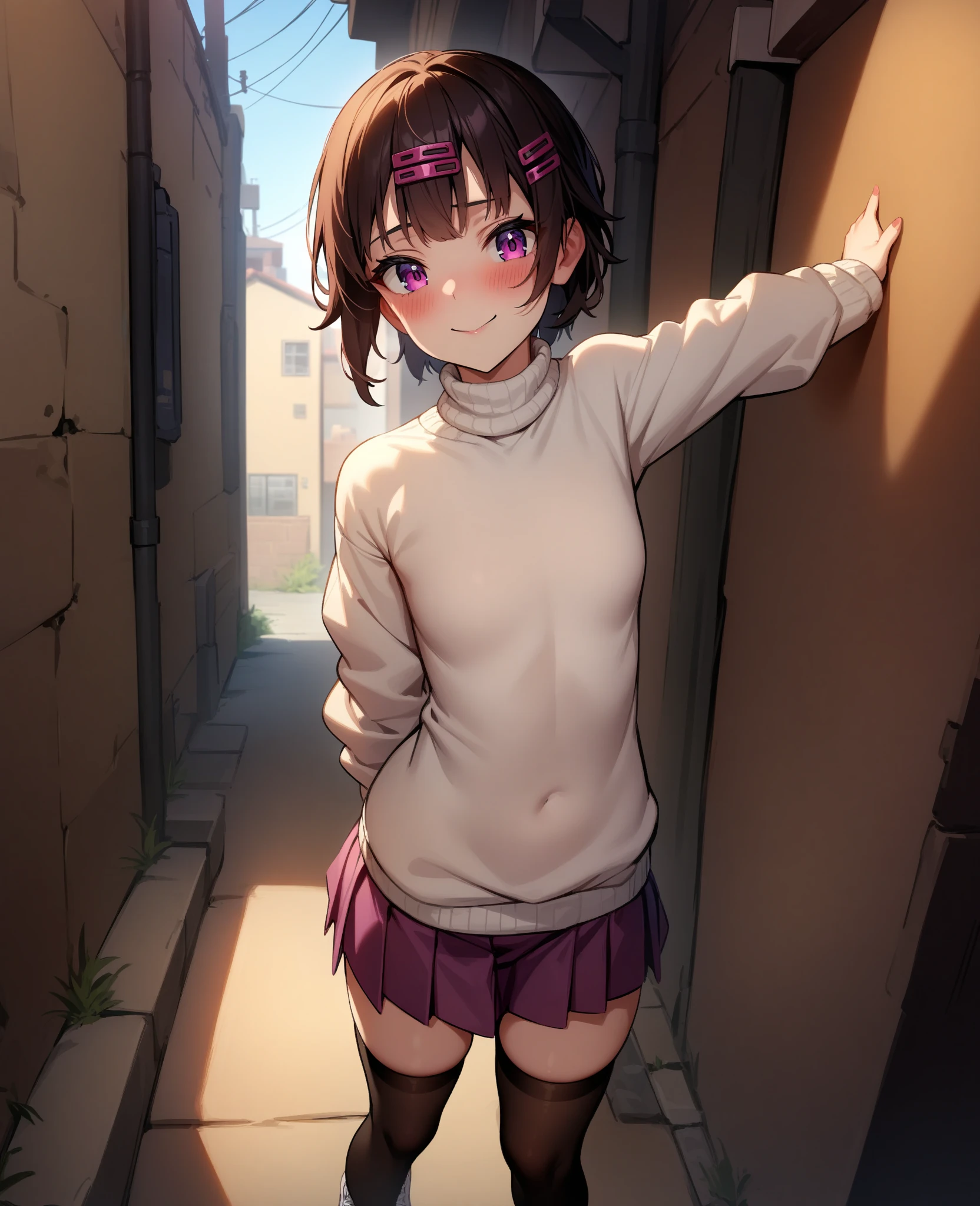 NSFW,,flashing,show pussy:1.1,(8k, Raw photo, Best quality, masterpiece: 1.2), masterpiece, super detailing,Best Lighting, (Realistic and realistic photos: 1.4), high-definition RAW color photography:1.3, highly detail mouth,1 girl, (loli:1.5,6 years old:1.5,unzip hoodie,pleated checkered skirt),(black Highsocks,skirtlift:1.3),background blur, blush:1.2, depth of fields, hair between eye,Short hair,shiny hair,,(oiled skin:1.5,shiny skin),((full body)), embarrassed:1.3,afraid:1.65,black hair,at City alley,(crowded),at Night